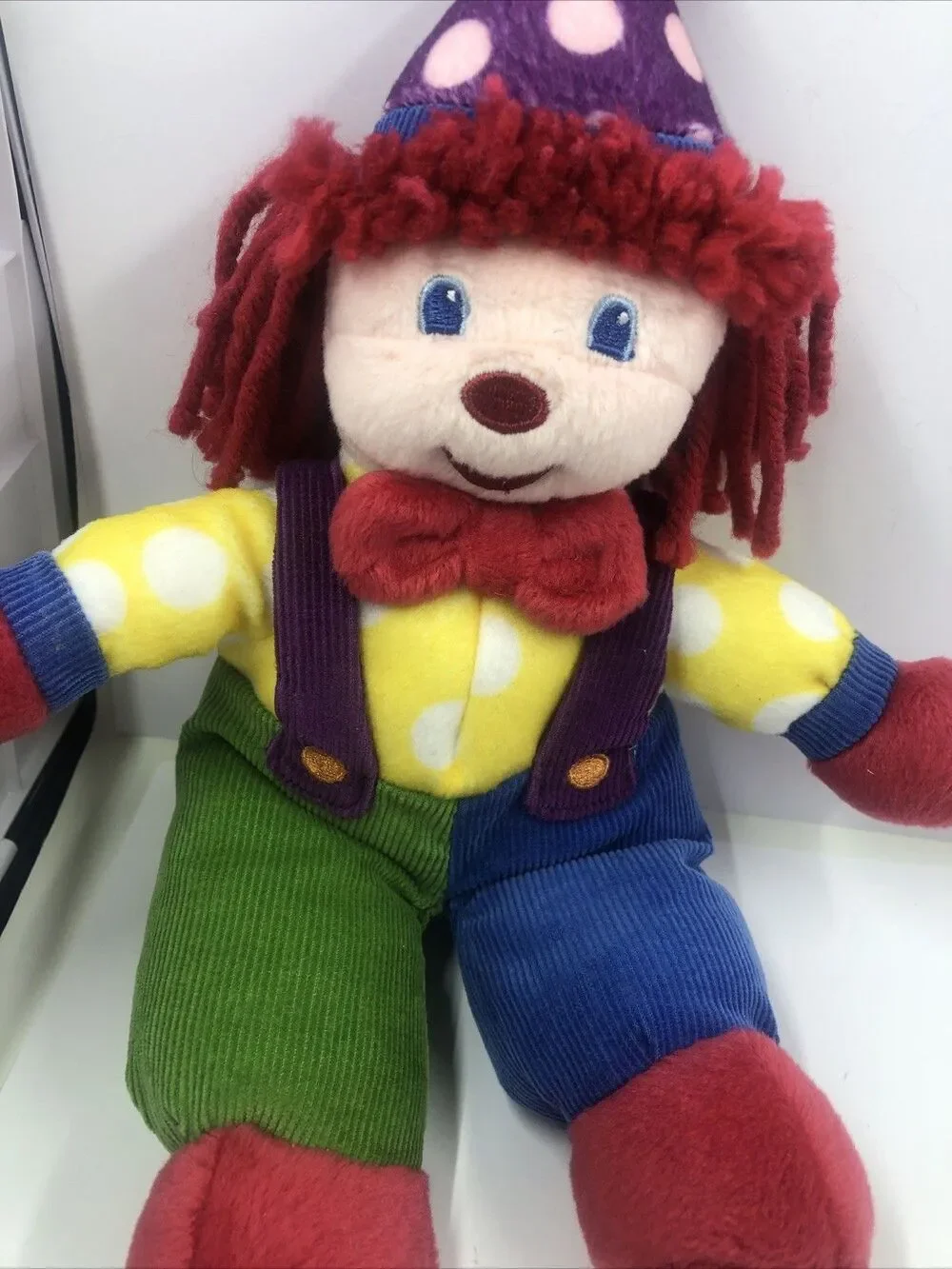 Gymboree Clown Plush 11” Inch Primary Colors Stuffed Animal Toy Gymbo 2006
